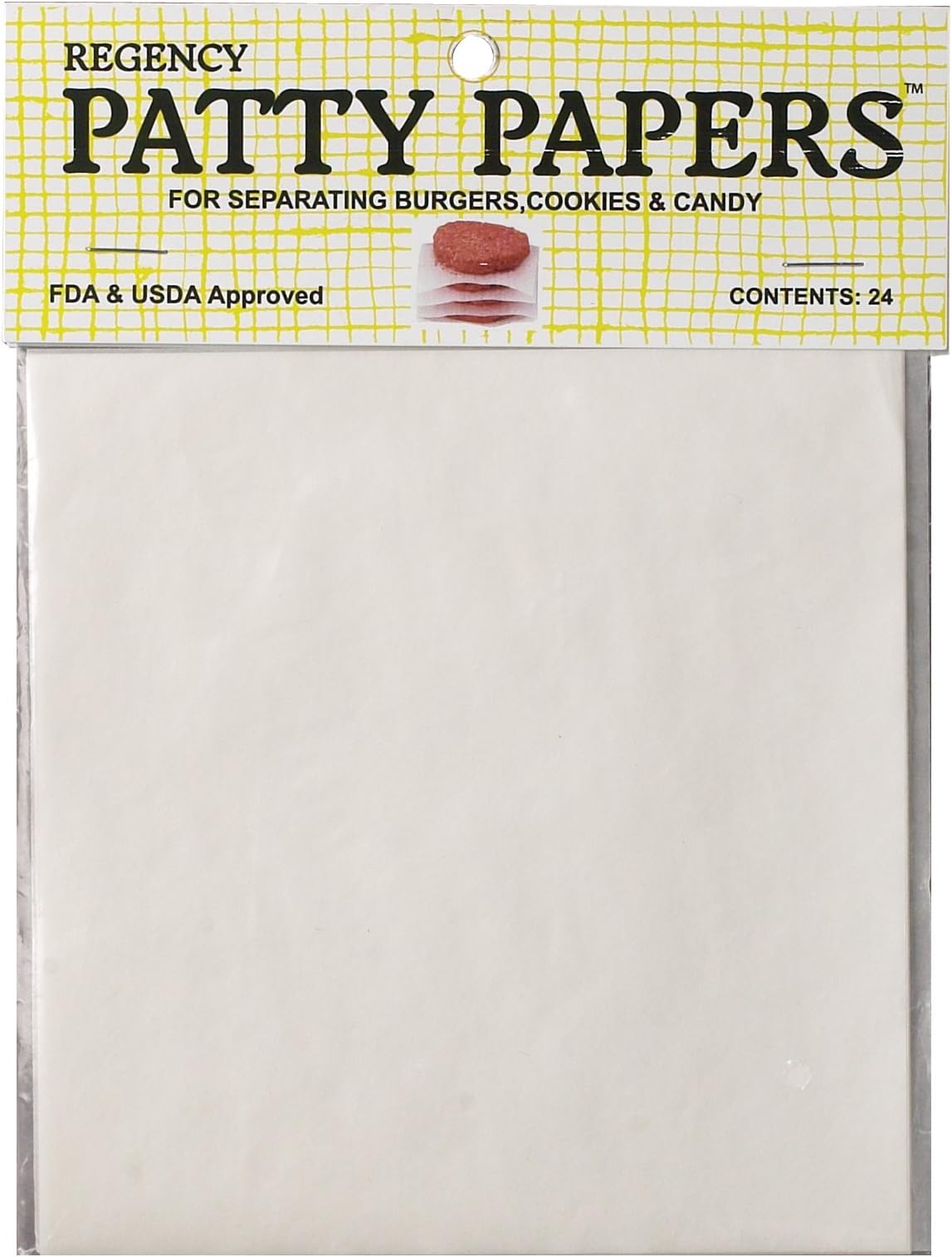 Regency Wraps HIC Regency Hamburger Patty Papers, 24 Count, Off-White