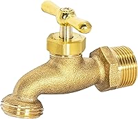 Vista 7 de Eastman Válvula de manguera de riego Bibb, 1/2 pulgada MIP x 1/2 pulgada MHT Grifo exterior, Válvula de jardín de latón, 20181