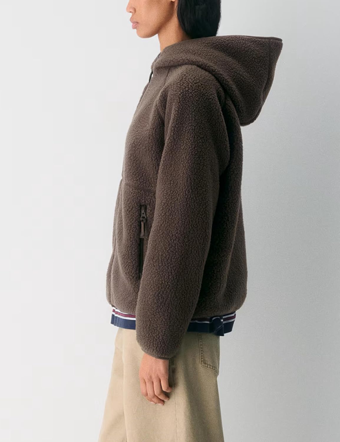 Fleece Jacket Women Full Zip up Sherpa Jackets Fuzzy Hooded Sweatshirts with Pockets 2025 - Image 6