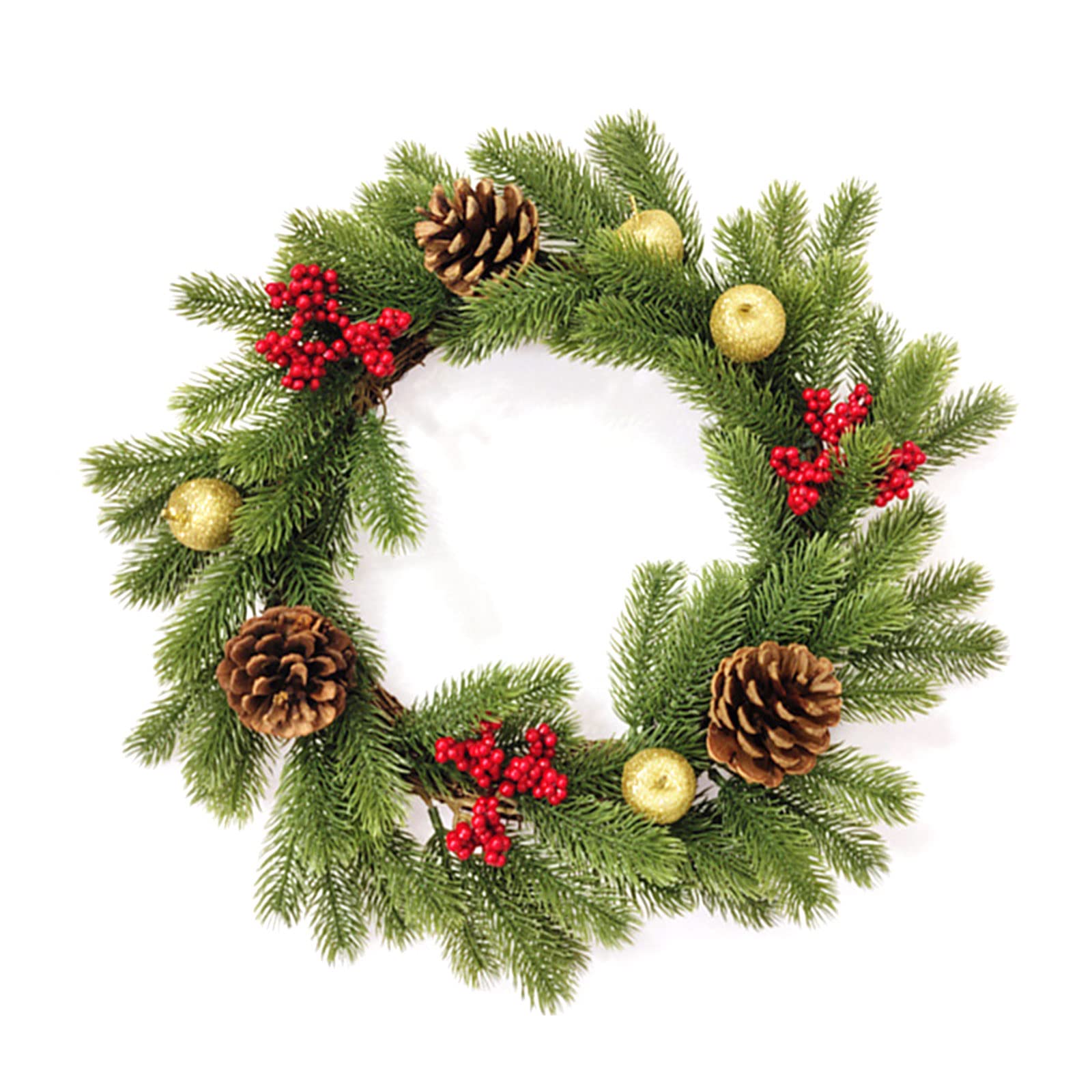 Elnwnnkc Chirstmas Artificial Wreath Front Door Decorations Festival Background Hanging Wreath for Wall Door Garden Decor Simulation Christmas Wall Hanging Decor Festival Background Decorations