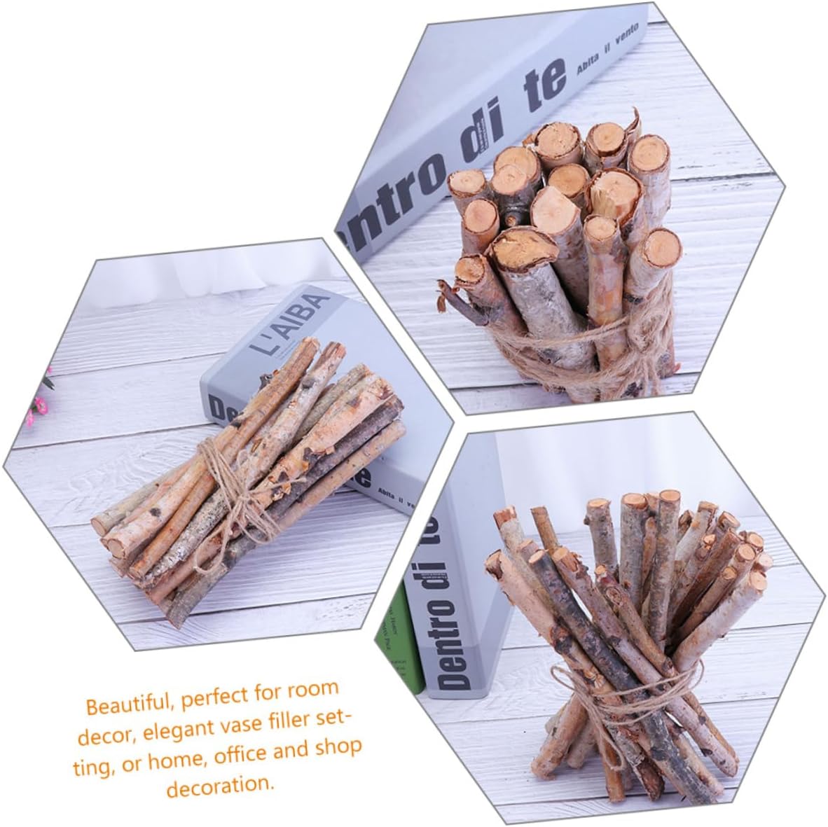 40pcs Natural Birch Branches for Decoration Rustic Twigs for Crafts Centerpieces and Home Decor Weddings Events and Seasonal Celebrations