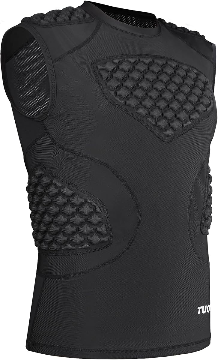 DGXINJUN Men's Baseball Chest Protector Shirt Rib Heart Sternum Guard Padded Shirt for Aldult Softball Football Rugby
