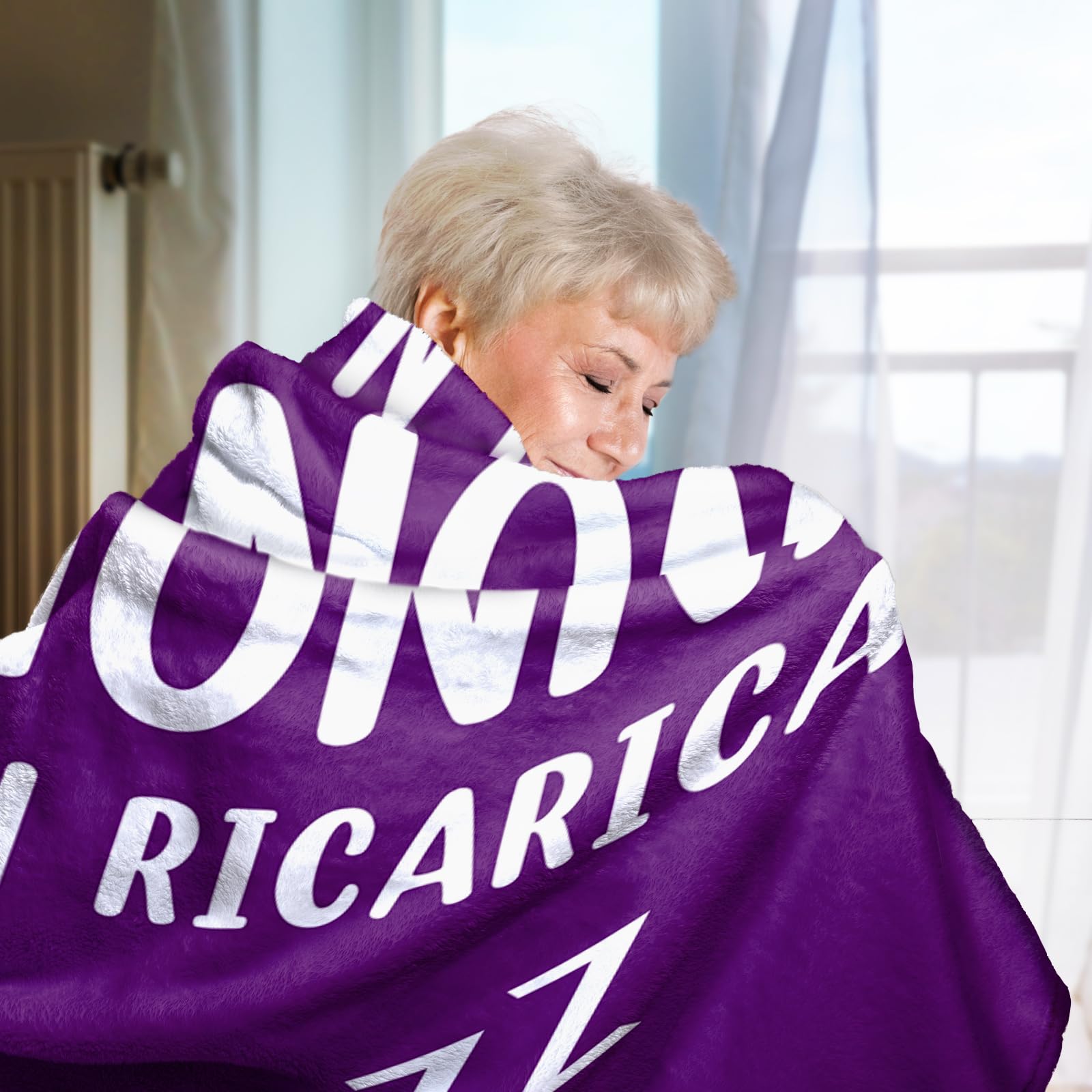 Gebiorty Nonna Idee Regalo, Regalo Nonna Compleanno Coperta da Nipoti, Regali Originali e Utili per la Nonna, Regalo Festa dei Nonni e della Mamma Natale Flanella Coperta 150x200cm