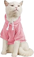 Vista 19 de QWINEE Sudadera Básica con Capucha para Perro Suéter para Cachorro Disfraces Cálidos para Gato Ropa para Mascotas para Chihuahua Cachorro Gatito