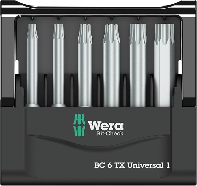 Wera 05073637001 Mini-Check SB Set Torsion Extra-Tough 50 mm Direct Drive Torx TX10-40, 6pc