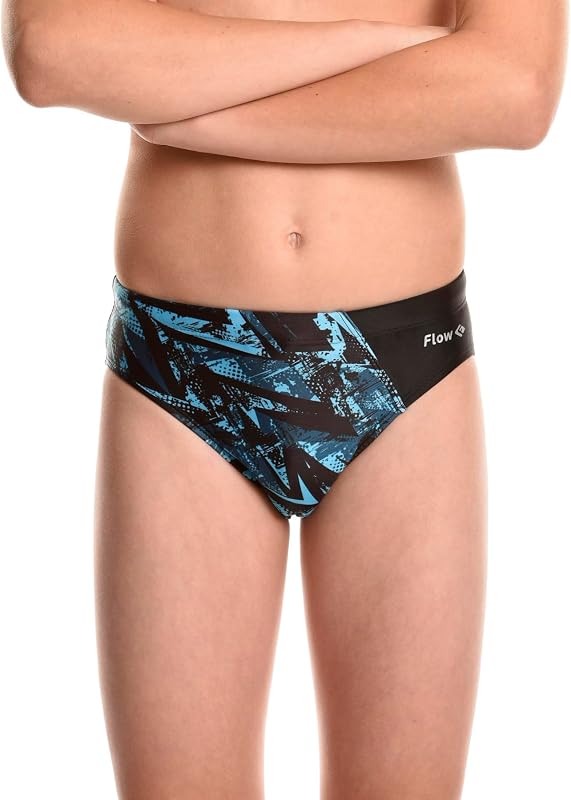 Flow Splice Swim Briefs - Boys Brief Style Swimsuit for Swimming Practice and Competition in Suit Size 21 to 32