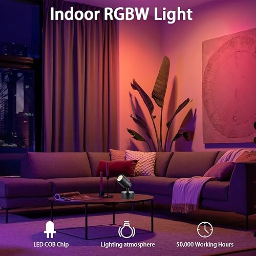 Miniatura 4 de EAGLOD Foco LED multiusos moderno para escritorio o montaje en pared, luz LED portátil con interruptor de encendidoapagado, bombilla GU10 de 3000 K,