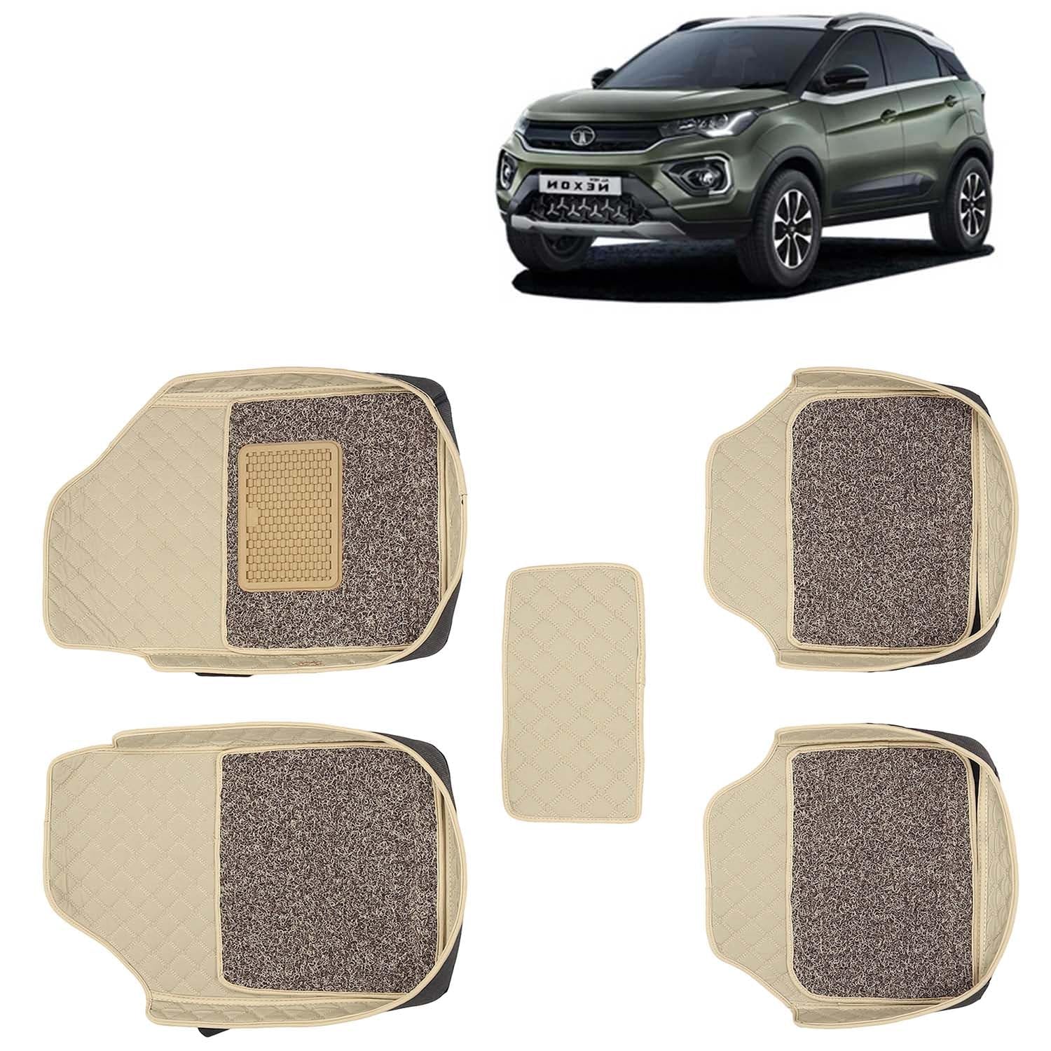 KINGSWAY Universal Fit 7D Car Floor Foot Mats Compatible with Tata