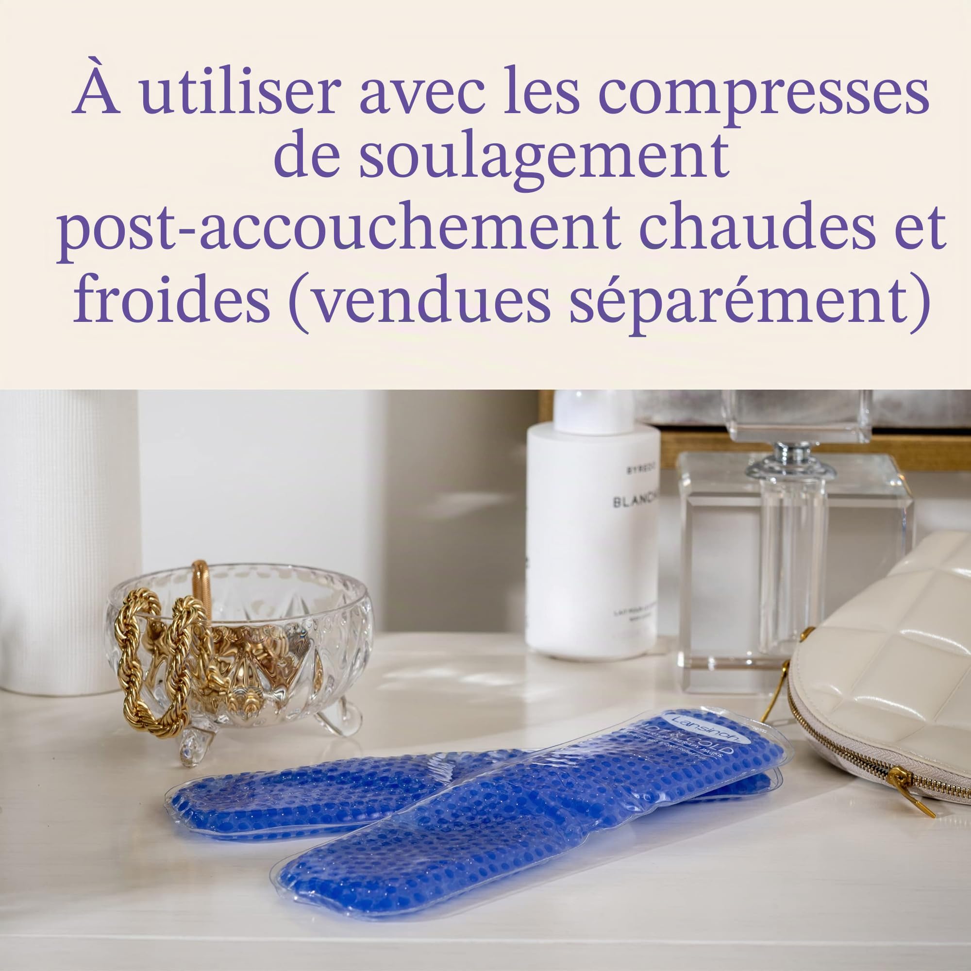 Lansinoh I Recharge 24 Pochettes Hygièniques Serviette Post Accouchement Froid/Chaud - Confort et Hygiène post accouchement