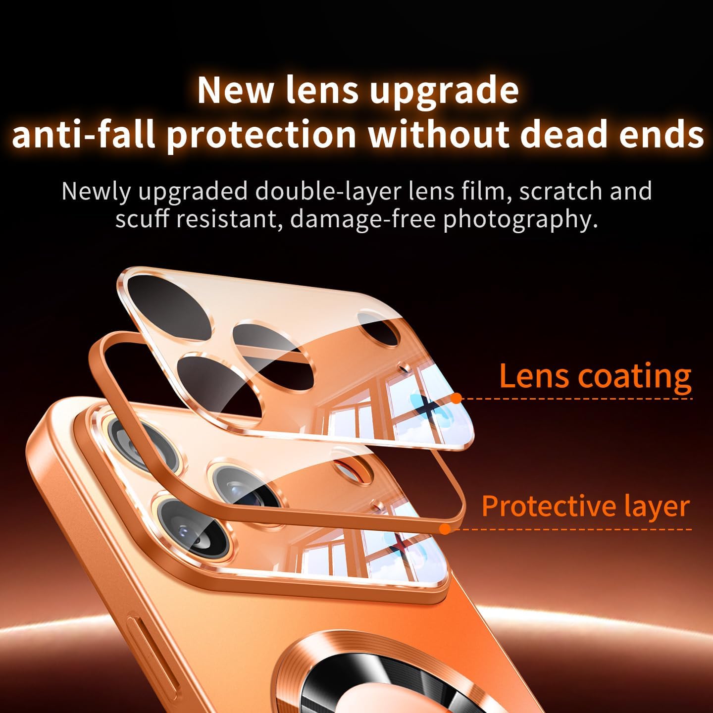 Magnetic Series Design for iPhone 13 Pro Max Case,[Compatible with MagSafe][Military Drop&Full Camera Lens Protector] Large Window Logo View Dust-Proof Matte Shockproof Cover,Silver - Image 6