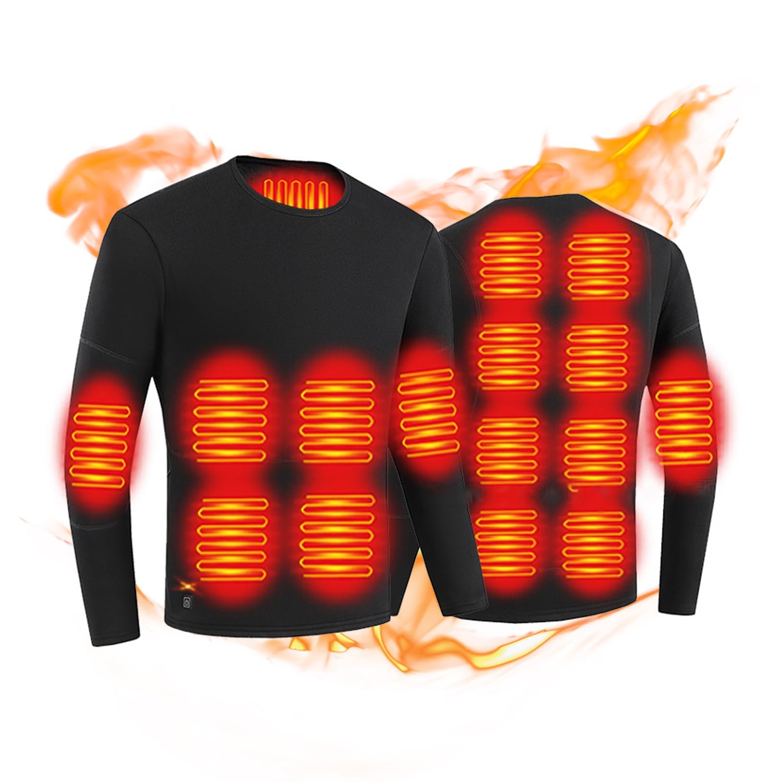 Ropa Interior térmica con calefacción USB para Hombres, Ropa Interior cálida de Invierno con calefacción, Parte Superior + Pantalones con calefacción, 3 Controles de Temperatura, 28 Zonas c