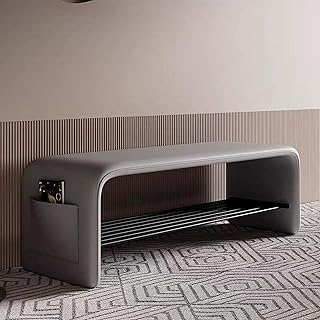 [OceanMap] 玄関ベンチ シューズラック 収納ベンチ 玄関椅子 玄関収納 クッションシート付き 靴履き替え 靴入れ 腰掛け 80*35*40cm リビングルームスツール 収納スツール エントランスベンチ グレー 靴棚 靴ラック 省スペース ドアサイド