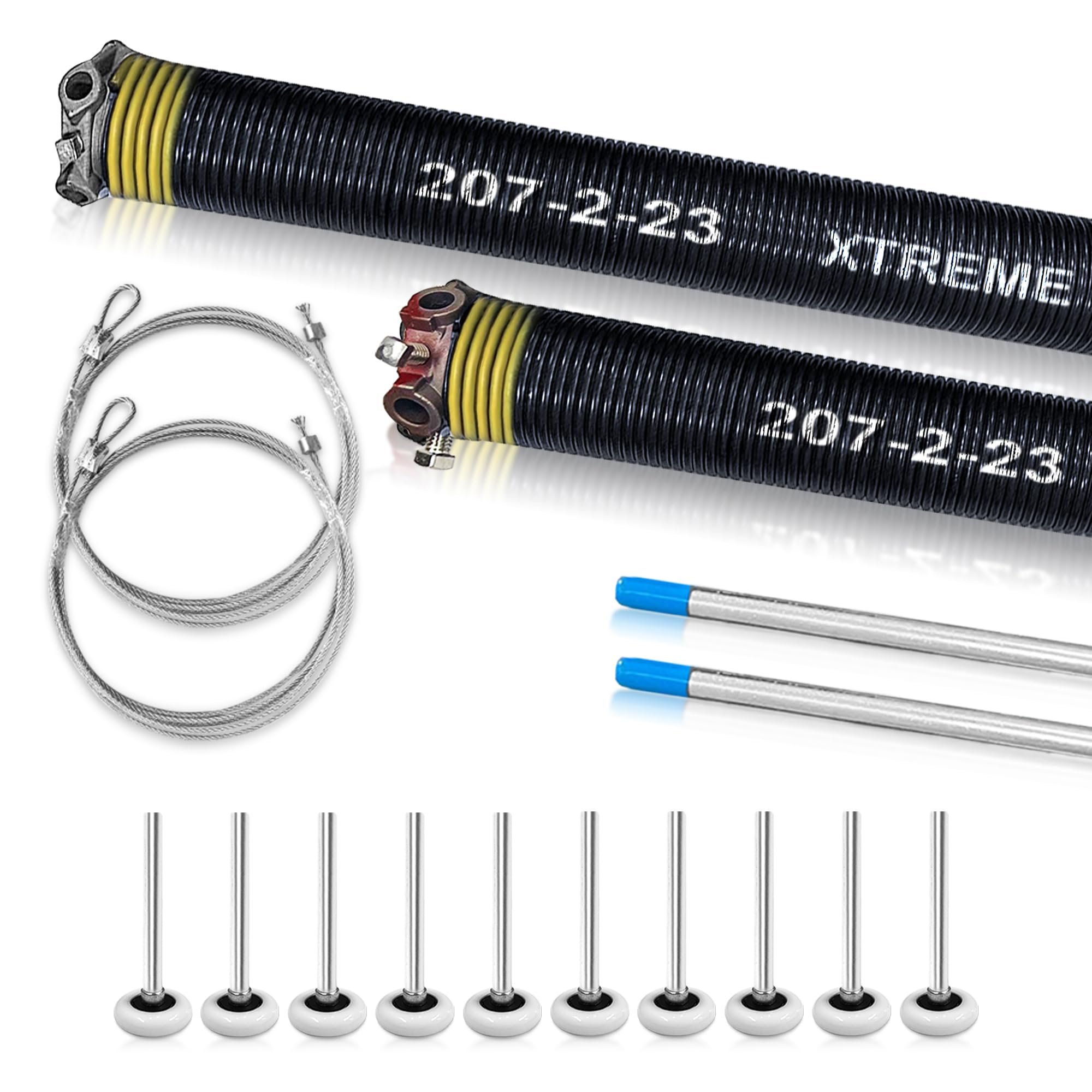 Pair of 2" Garage Door Torsion Springs L/R Winding Kit Includes