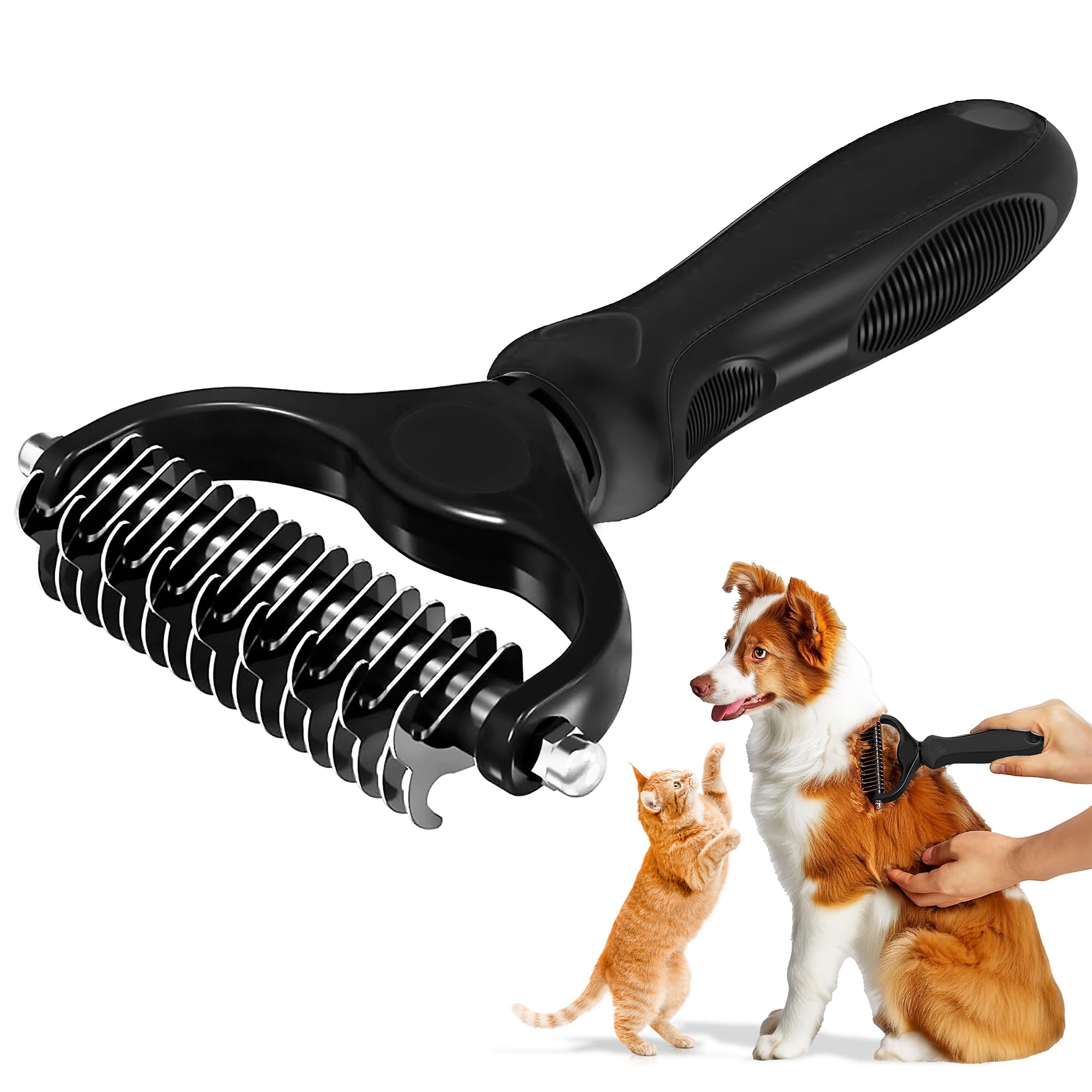 Cepillo Para Perros, Peine Para Perros y Gatos, Apto Para Pelo Corto y Largo, Peine Para Perros, Pelo Sano y Brillante, Cepillo Profesional De Mascotas, Facilita Desenredo y Elimina Nudos, Pet Brush