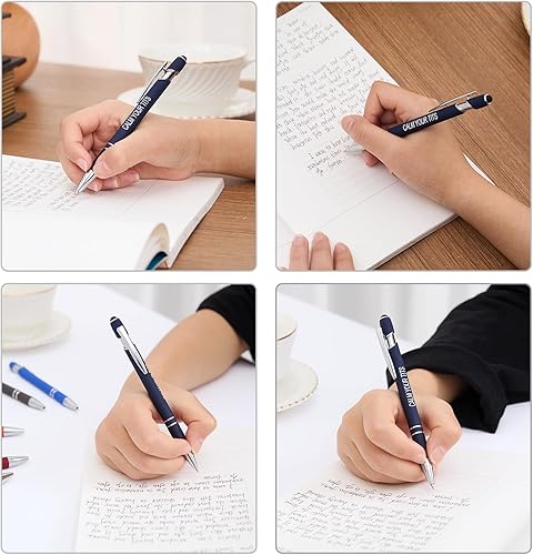 Miniatura 4 de Bolígrafos divertidos, paquete de 12 bolígrafos de escritura suave de punta fina con puntas inspiradoras, tinta negra, pantallas táctiles, regalo