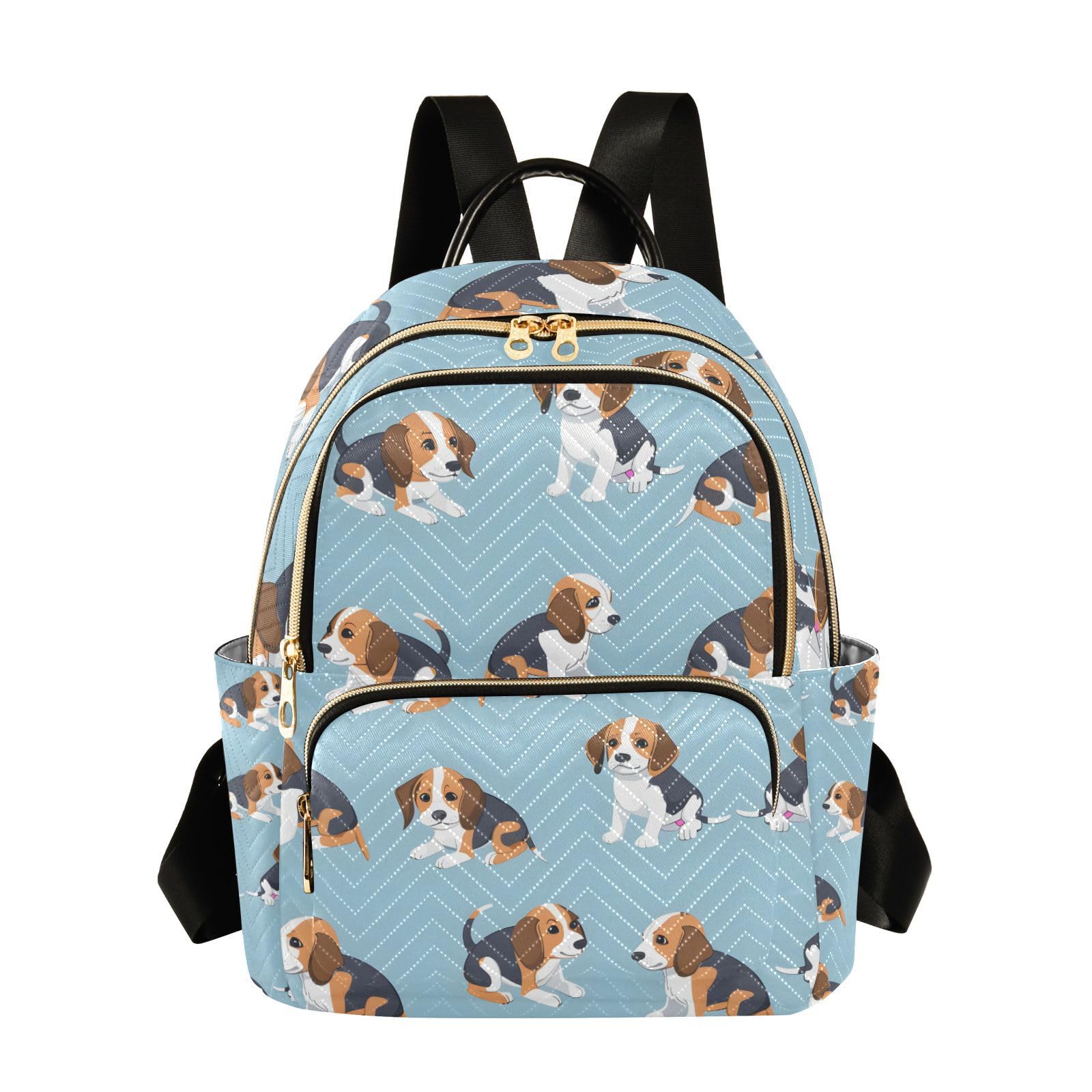 ALAZA Cute Beagle Dog Mini Backpack Purse for Women Travel Bag Lightweight Shoulder Bag Fashion Daypack