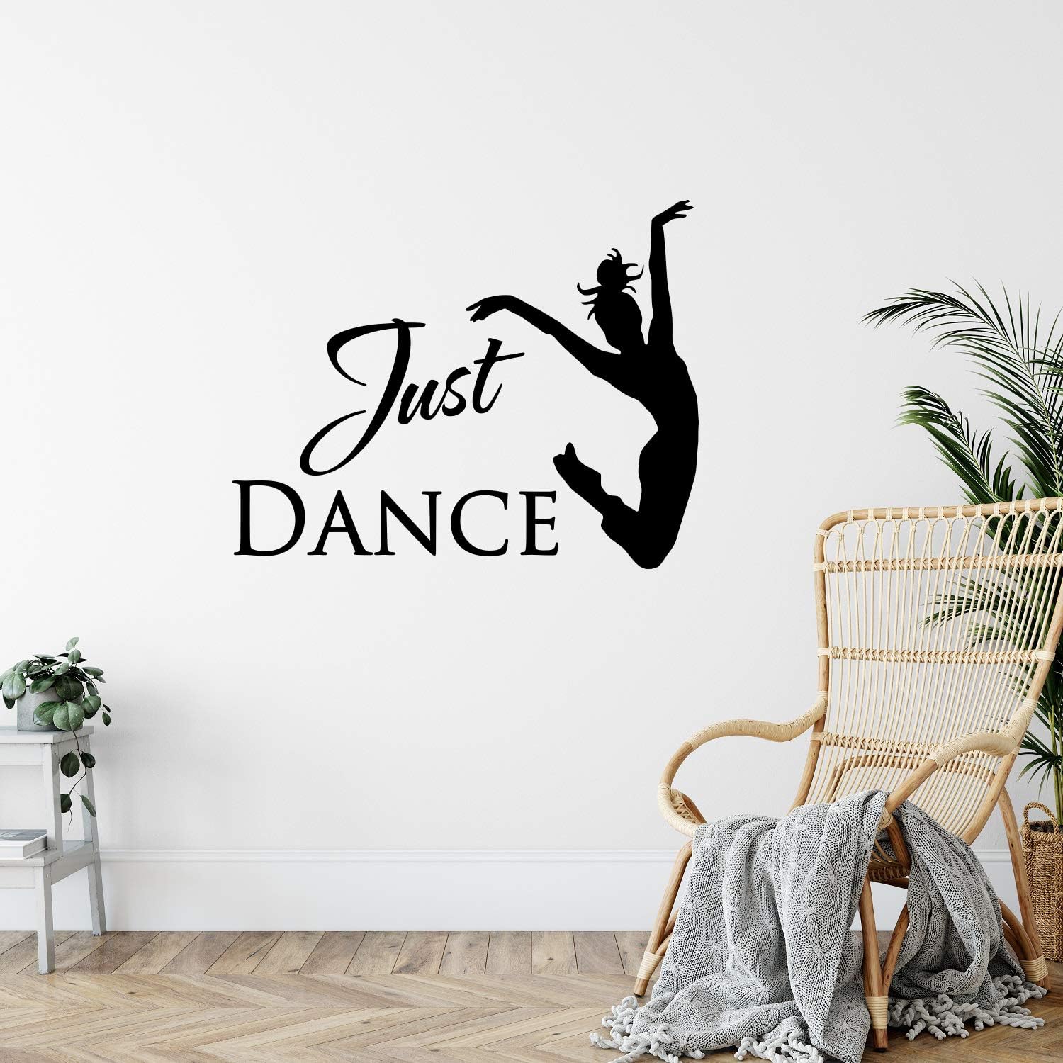 Just Dance Wall Decal Quote Ballet Dancer Wall Decal