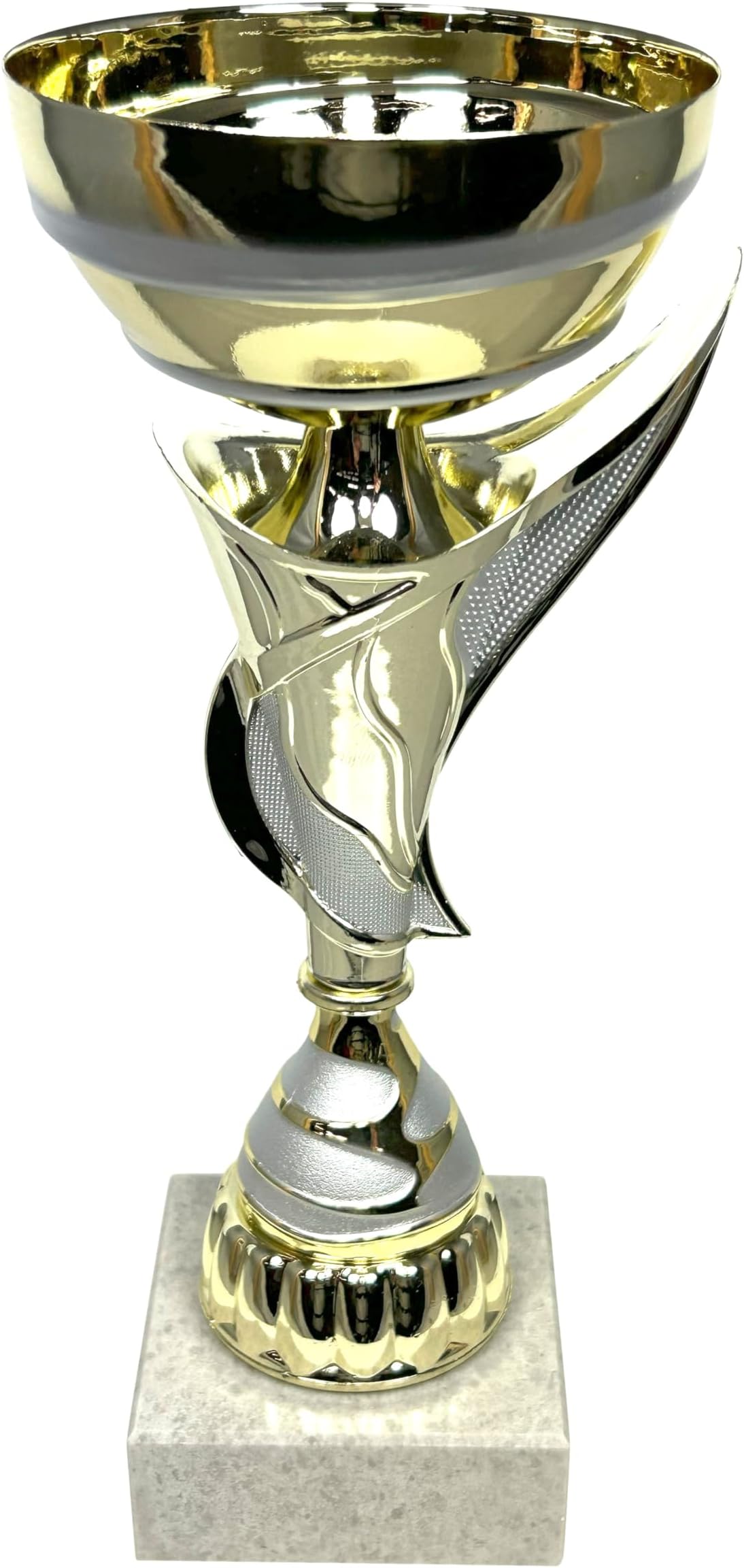 Express Medals 9.75 Inch Gold and Silver Trophy Cup - Event, Sport Tournaments, Competitions, Recognition Gift or Award, 9.75 Inches Tall x 3.9 Inches Wide. AMC335-C