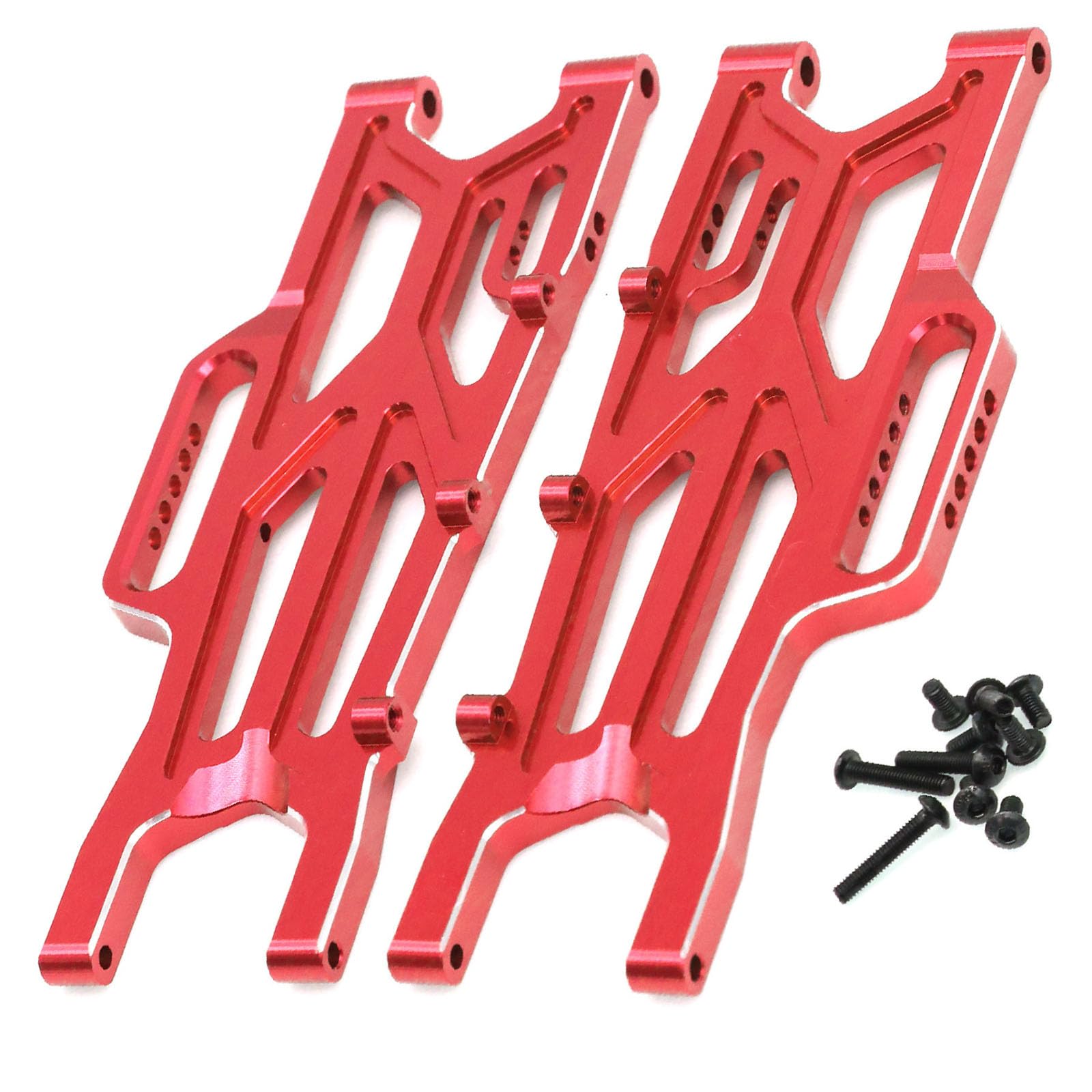 Aluminum Rear Lower Suspension Arms Set Compatible for Arrma 1/10 Kraton/Outcast 4x4 4S V2 BLX RC Truck Upgrade Parts L/R Suspension Arms Swing Arm Replacement ARA330711