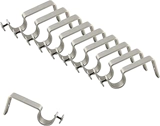 A&F Rod DÃ©cor - 1 inch Wall Bracket (Set of 10) - Satin Nickel