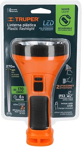 Miniatura 4 de TRUPER LILE-9T - Linterna recargable de 9 LED, 40 lúmenes
