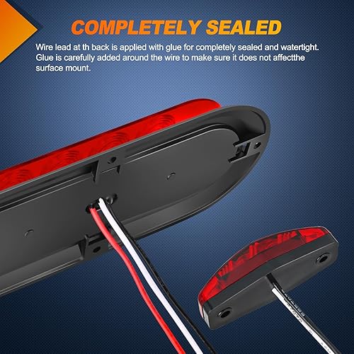 Vista 66 de Nilight Kit de 2 luces traseras para remolque, 40 LED, luces de marcha atrás, luces de marcha atrás, impermeables, para camiones de 10-30 V, RV, 2