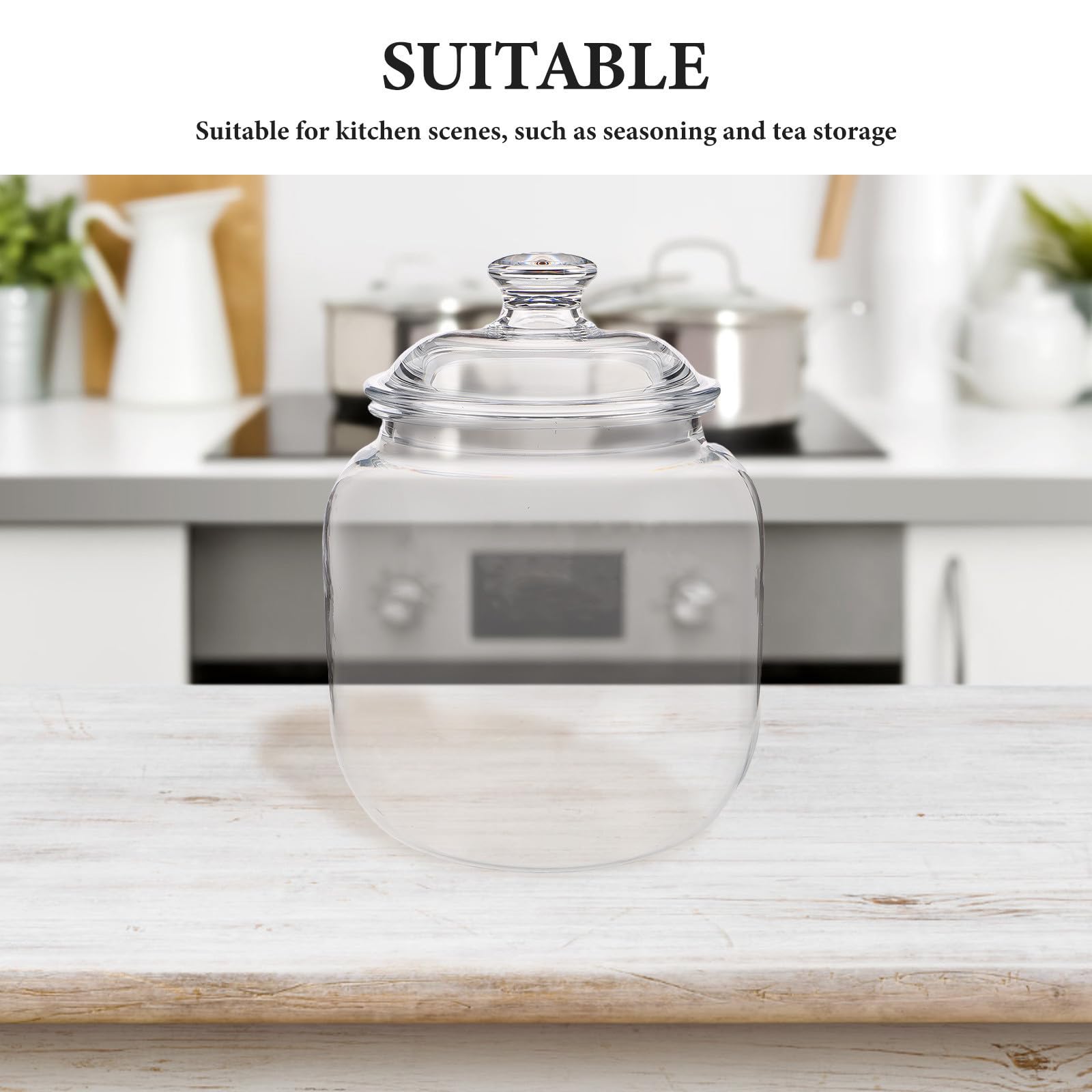 Gatuida Tarro de Almacenamiento Transparente de 3,7 L con Tapa Hermética