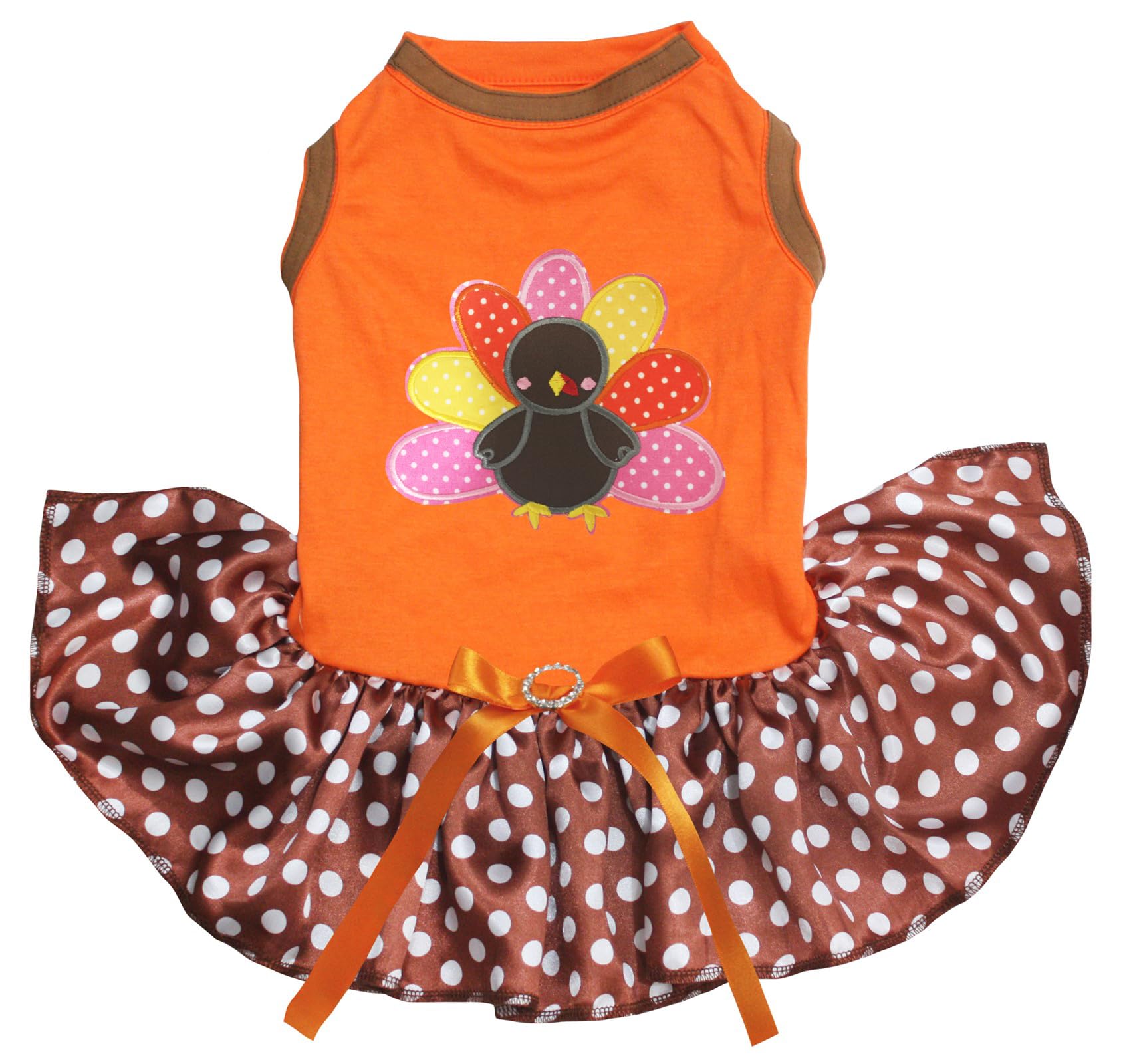 Robe pour chien Rainbow Turkey XL orange pour grand chien frileux