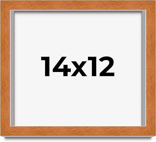 Miniatura 223 de Marco marrón de 18 x 24 pulgadas, marco de madera maciza de nuez de miel, ancho de moldeo de 0.875 pulgadas, profundidad de rabo de 0.875 pulgadas
