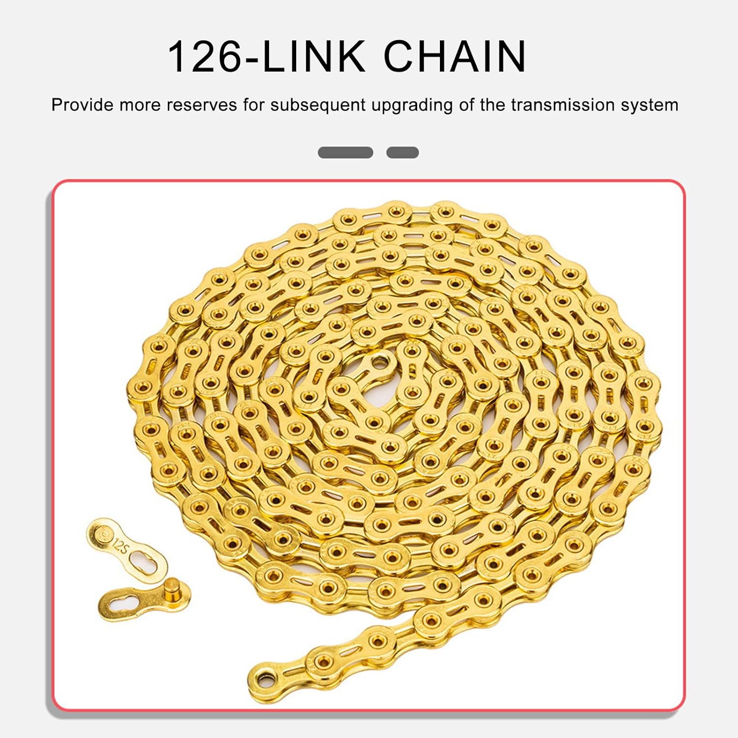 自転車ミッシングリンク 12 スピードチェーン 126 リンク軽量自転車チェーンクイックリンクコネクタ付きロードバイクチェーン ミッシングリンク コネクタ付きロードバイクチェーン自転車 12 スピードクイックコネクタ付きサイクリングアクセサリー軽量自転車ミッシン ...