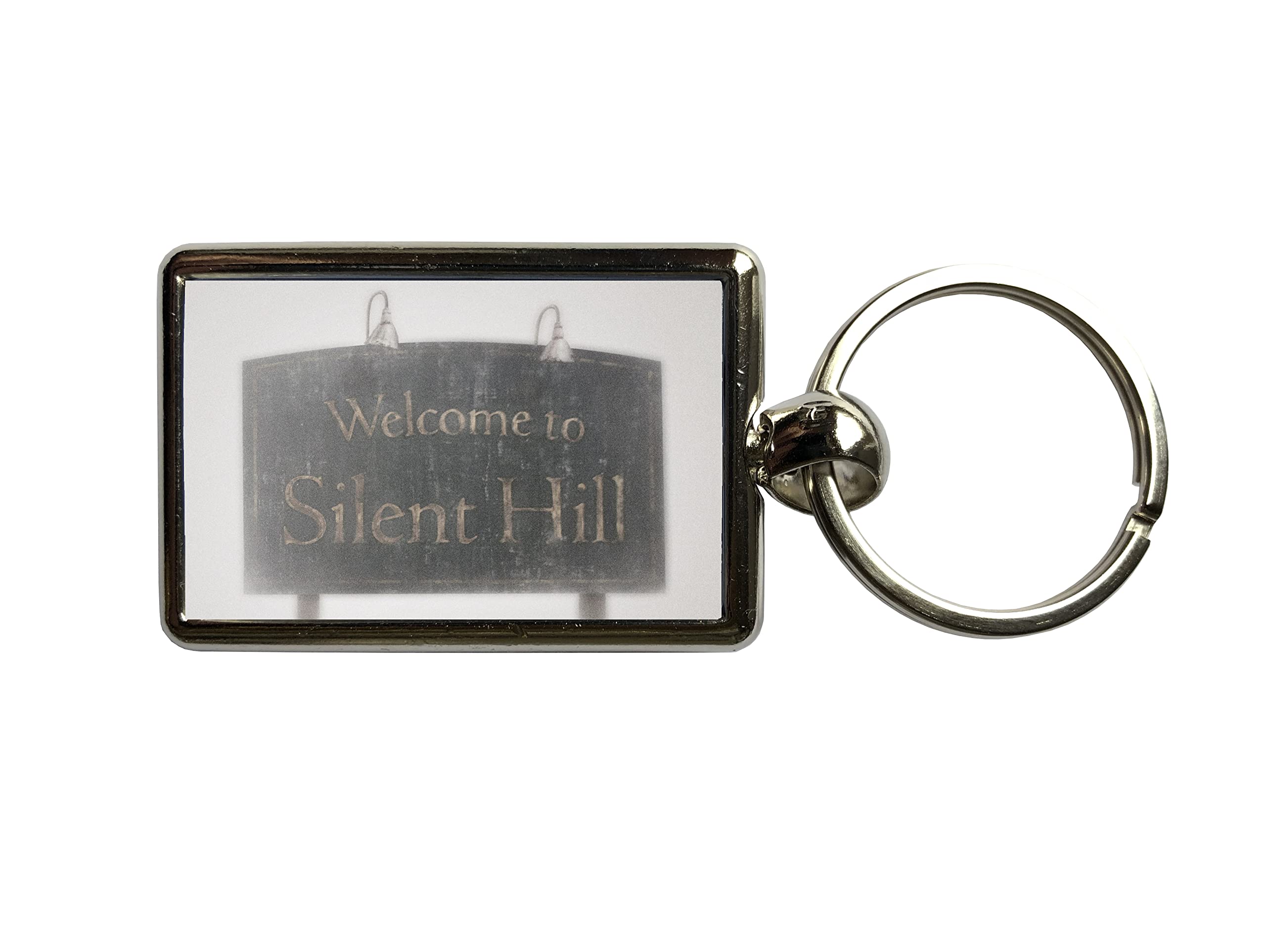 Super Universe Welcome to Silent Hill Metal Keyring – Horror Game Collectible Keychain