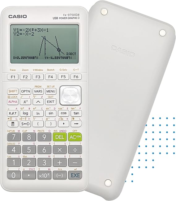 Casio fx-9750GIII Graphing Calculator | Natural Textbook Display | Python Programming | Ideal for Exams, STEM & Advanced Math | White