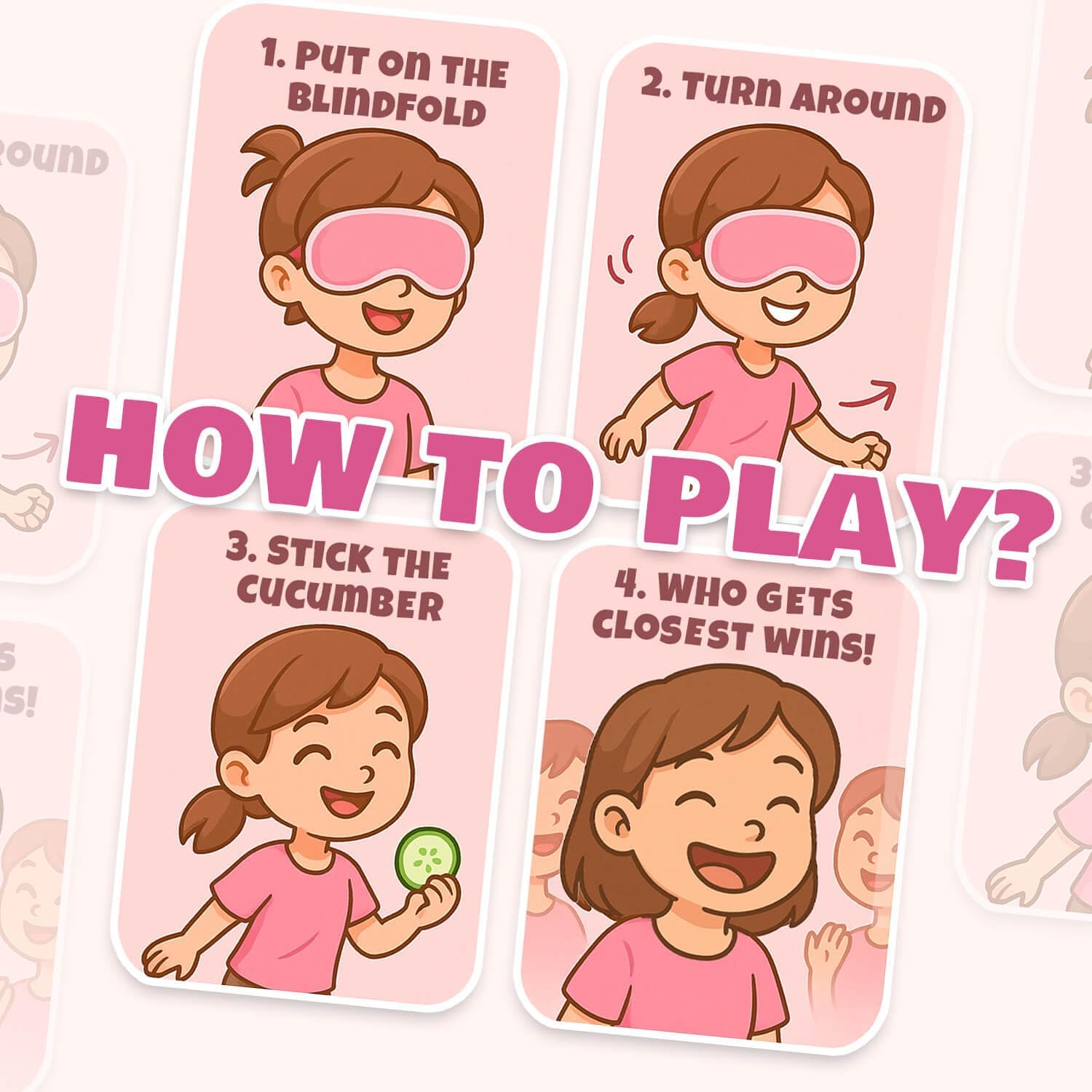 Pin the Cucumber on the Girl Game, Spa Party Supplies for Women