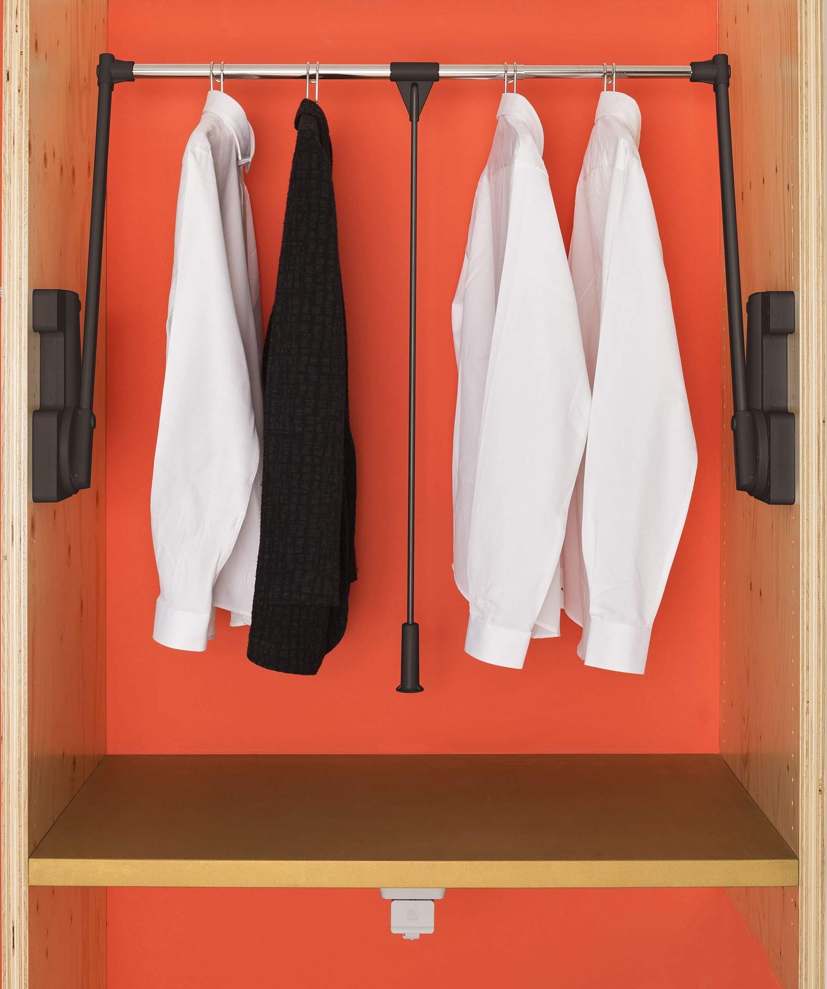 Buy Wood Technology SuperLift Pull Down Closet Rod System, Brown, with