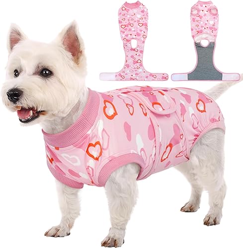 Miniatura 20 de Kuoser Traje de cirugía para perro, cómodo traje de recuperación para perros, mameluco protector posoperatorio, alternativa suave al cuello E