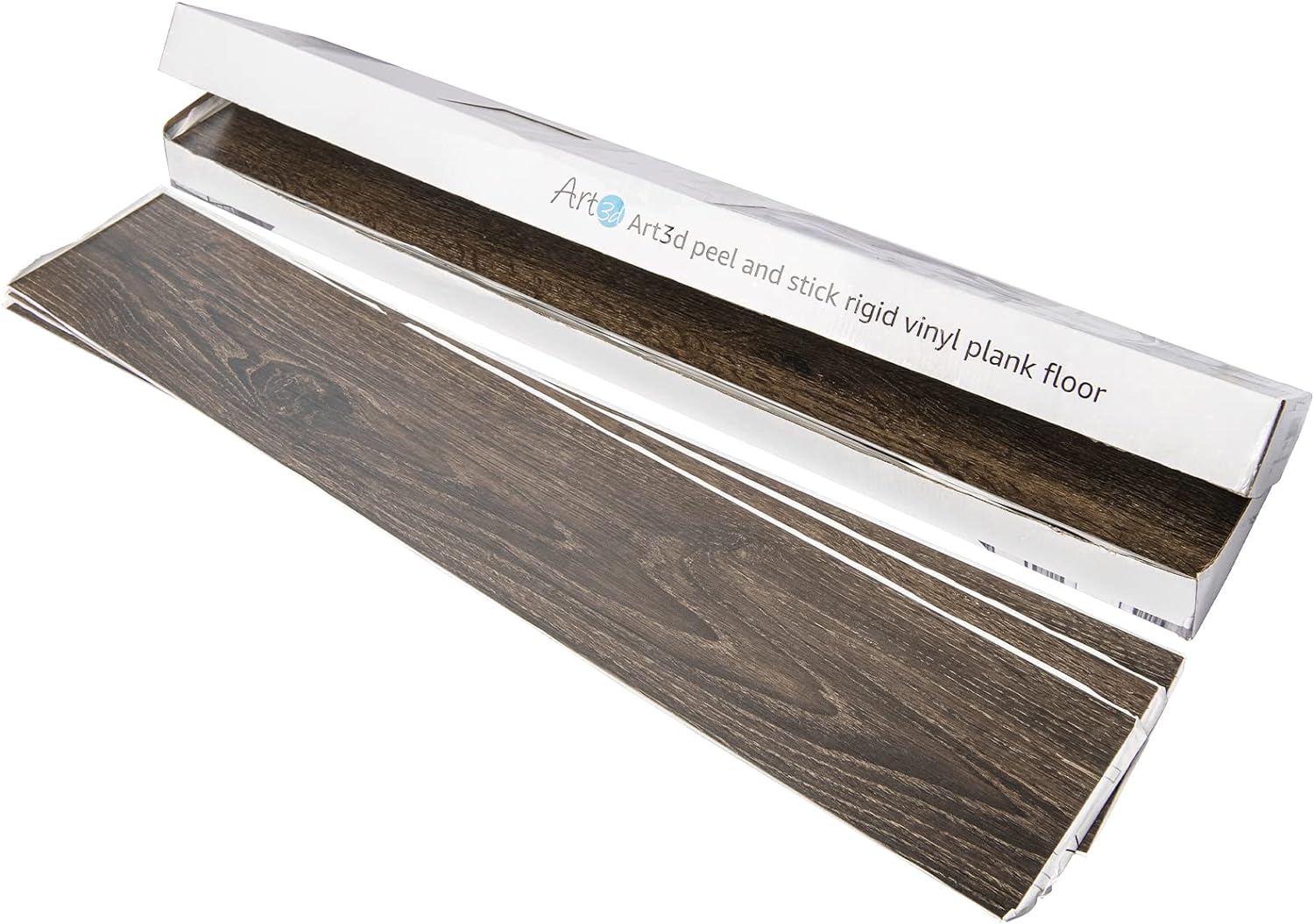 Bеѕt Dеаl Prоduсt Art3d Peel and Stick Floor Tile Vinyl Wood Plank 54 Sq.Ft, Brown Stone, Rigid Surface Hard Core Easy DIY Self-Adhesive Flooring