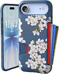 Smartish® iPhone 16 Wallet Case - Wallet Slayer Vol. 1 [Slim + Protective] Credit Card Holder - Drop Tested Holds 4 Cards Hidden Card Slot Cover Compatible with Apple iPhone 16 - Black Tie Affair