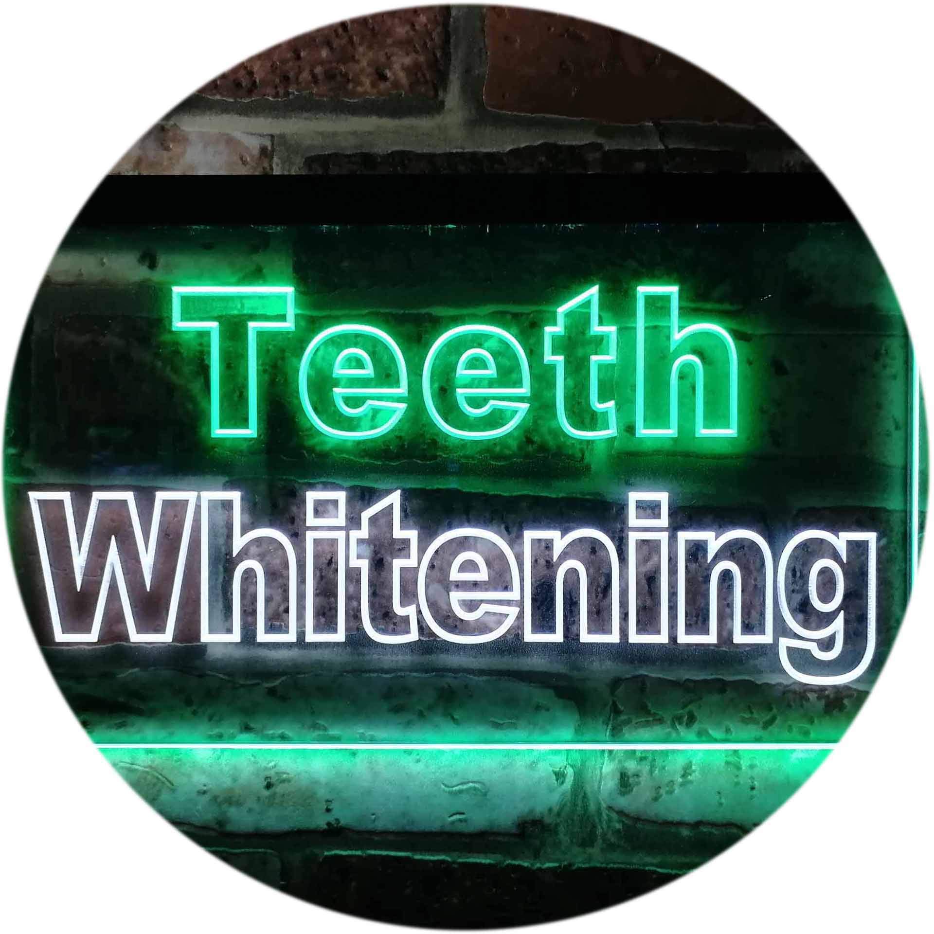 Teeth Whitening Dentist Display Dual Color LED Enseigne Lumineuse Neon