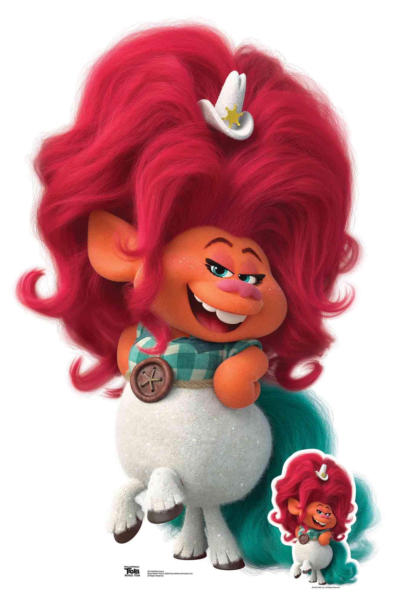 Delta Dawn Country Troll Official Trolls World Tour Cardboard Cutout & FREE Mini