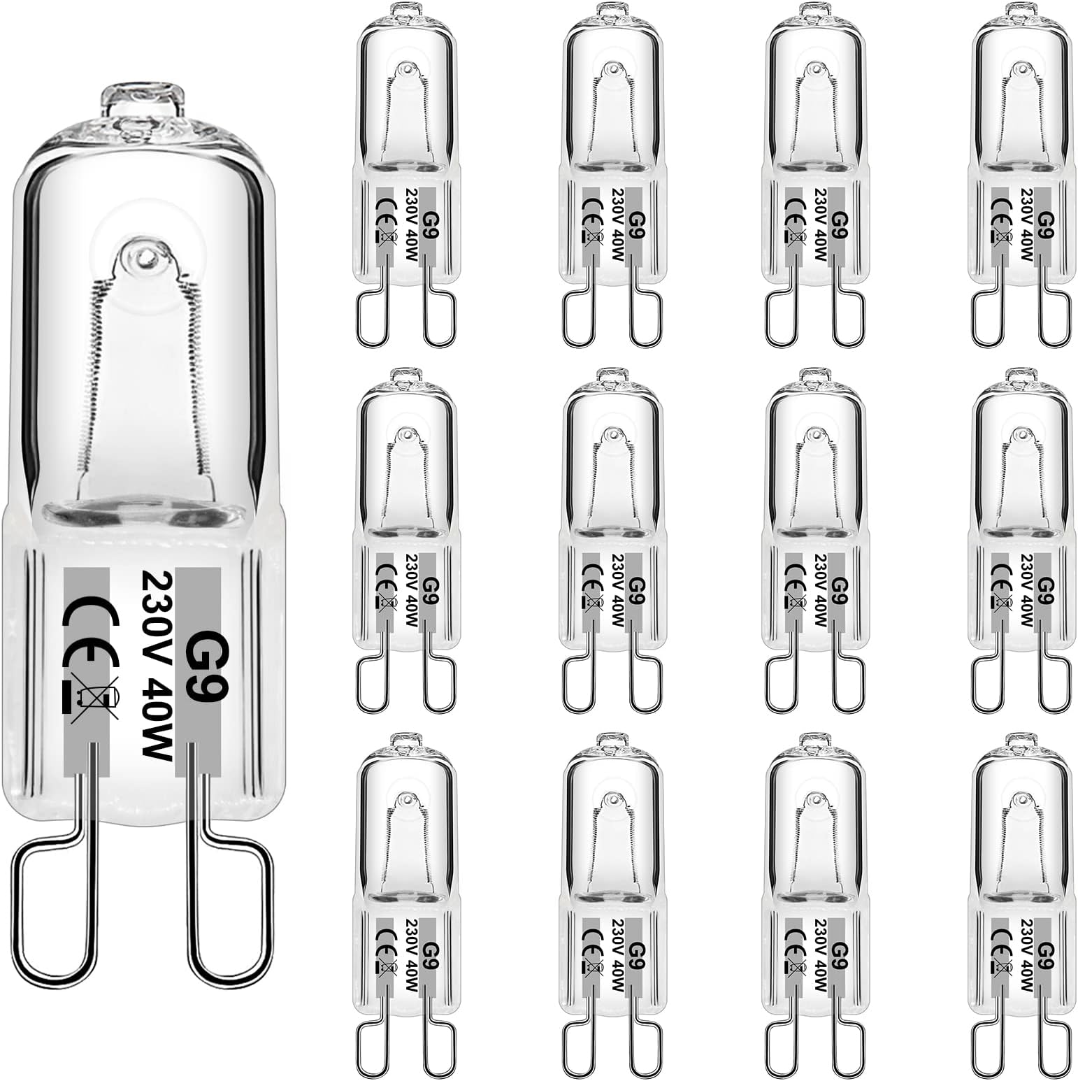 SILKIT G9 Halogen Light Bulbs 42W, Dimmable G9 Capsule Bulbs, Warm