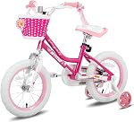 JOYSTAR Angel Filles vélo pour les tout-petits et les enfants âgés de 2 à 12 ans, 12 14 16 18 20 Vélo enfant de pouce avec roues d'entraînement & Panier 24 Bikewith Kickstand de pouce