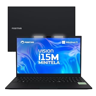 Notebook Positivo Vision i15M Intel Core i3 N300 8GB 256GB SSD Wi-Fi 6 Windows 11 – Tela 15,6" Full HD IPS Antirreflexo – Minitela - Permite upgrade de memória RAM e SSD – Preto