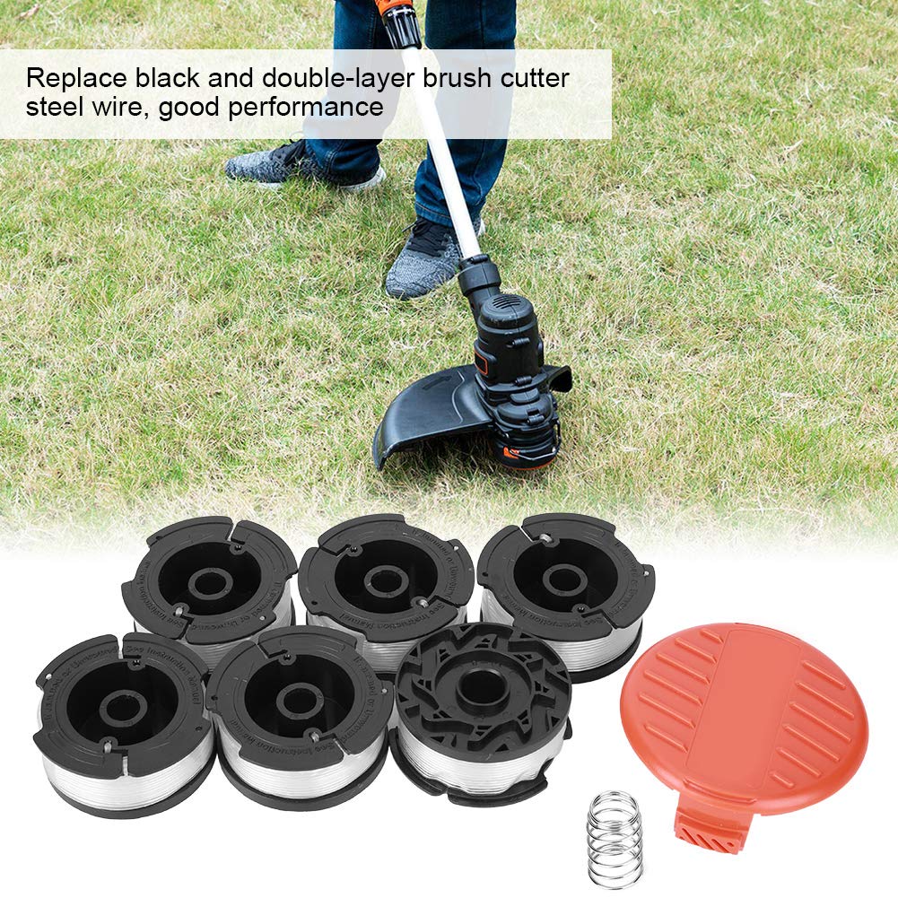 EVTSCAN Auto Feed Spools Weeder Spool Wire Lawn Mower Cut Grass Replacement Tool Trimmer Line Parts White 30 Feet 1 Set