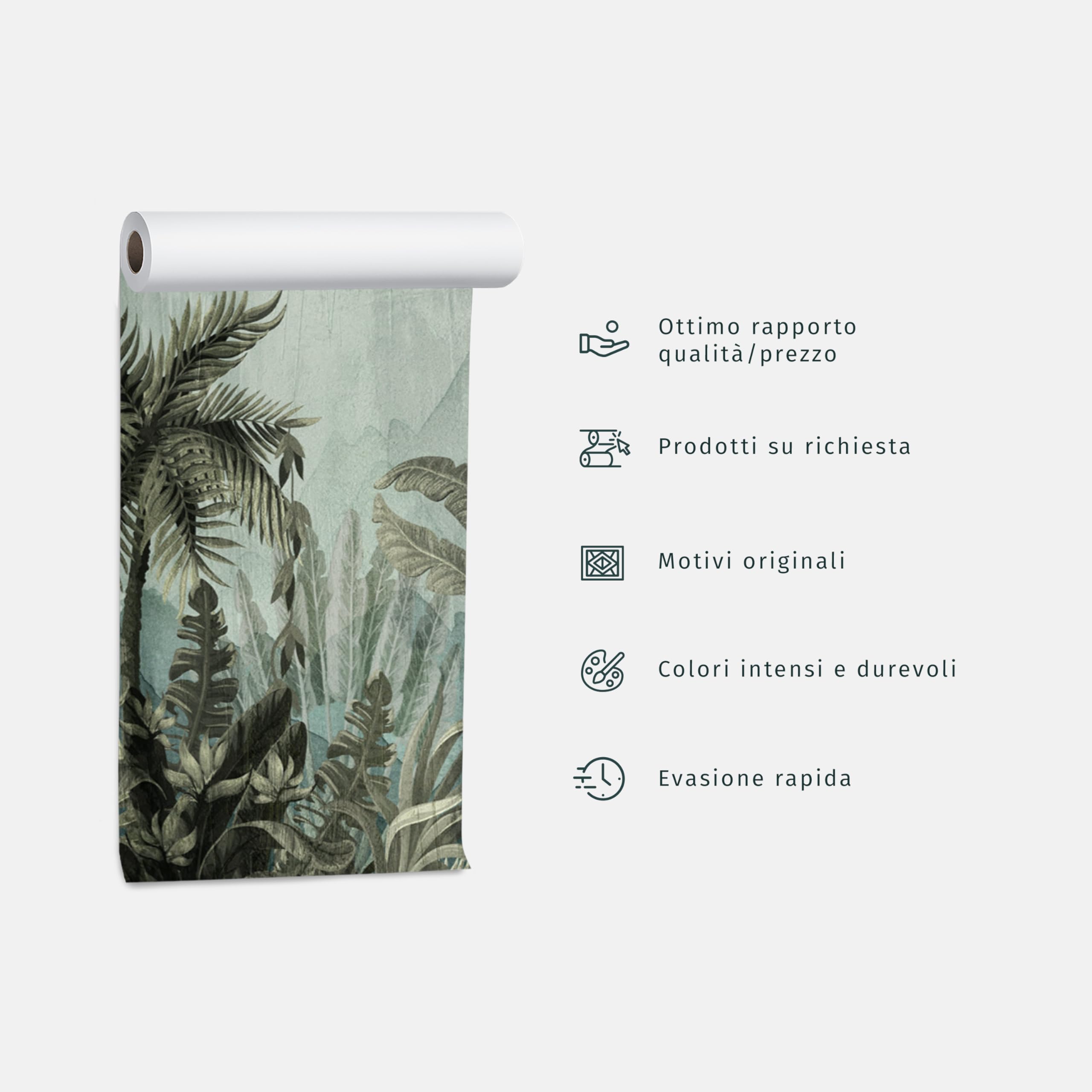 murando - Carta da Parati Moderna Foglie Natura 500x350 cm Fotomurali in TNT - Murales per Soggiorno e Cameretta Decorazione da Muro Poster Giganti - Carte da Parati Moderne Decorativi b-A-10191-a-a