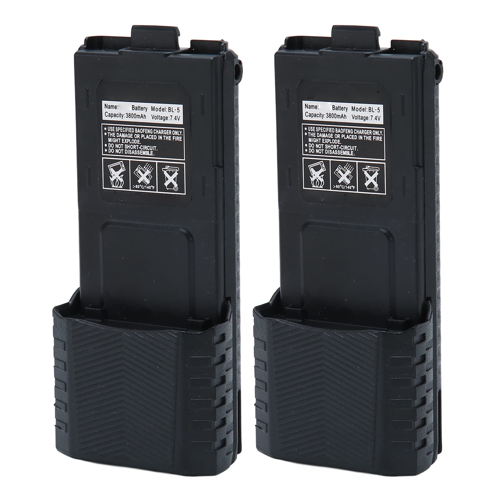 Baofeng UV-5R 7.4V 3800mAh Li-Ion Batteria BL5 Walkie Talkie 2-Pack