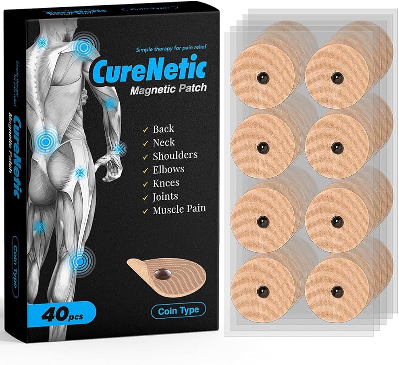 Magnetic Patch_Coin Type - 1,100 Gauss - Muscle Pain Relief, Magnetic Acupressure Patch, Magnetic Therapy - 40pcs - Made in South Korea