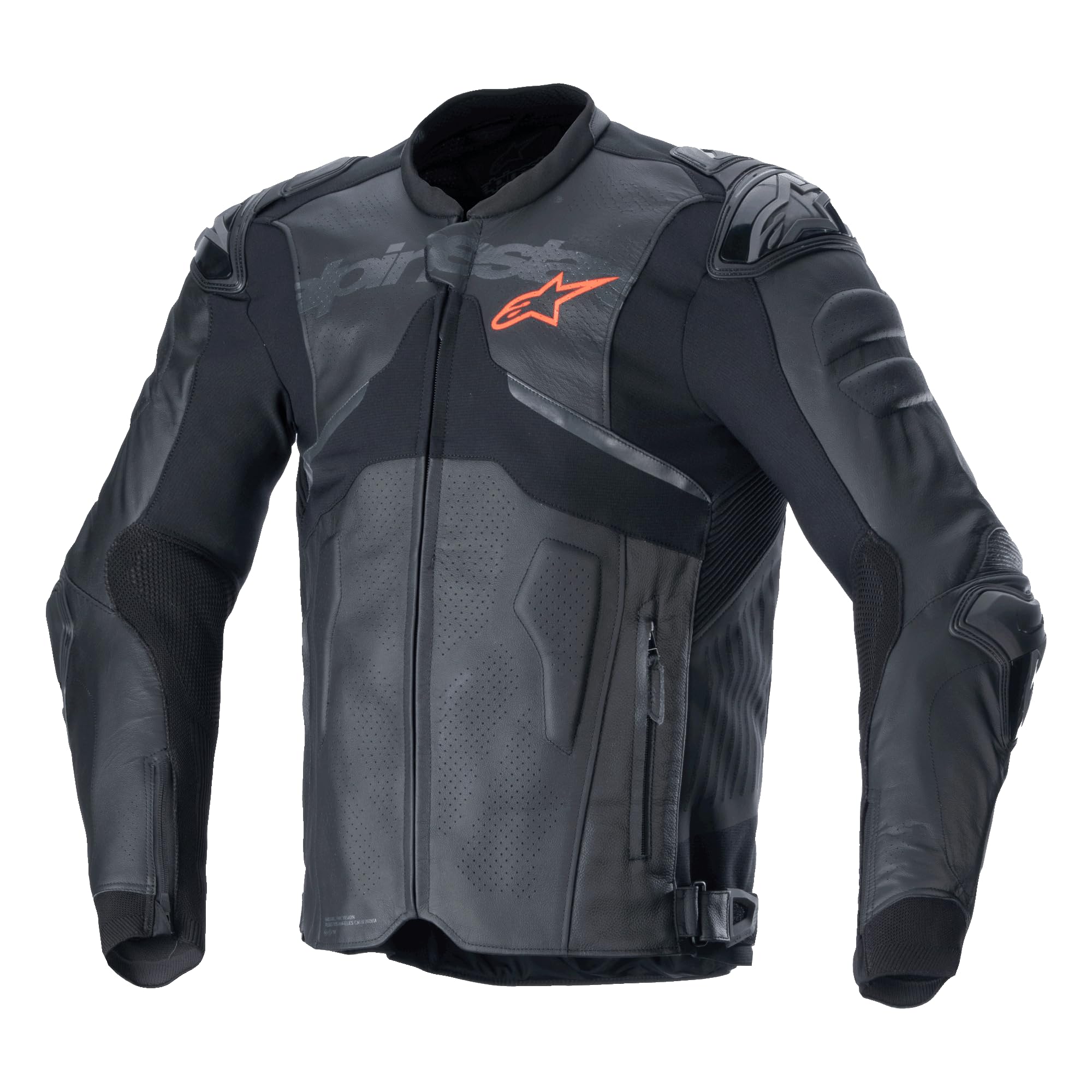 Alpinestars ATEM V5 LEATHER JACKET (US, Numeric, 56, Regular, Regular, Black/Black)