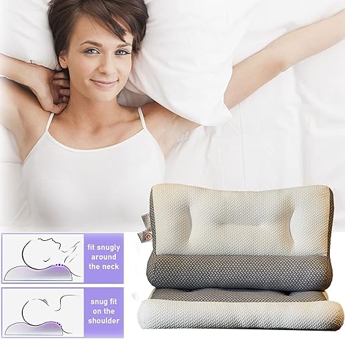 Miniatura 4 de 2023 - Almohada súper ergonómica, ajustable, ergonómica, para todas las posiciones de sueño (blanco cilíndrico, mediano (15.75 x 23.62 pulgadas)