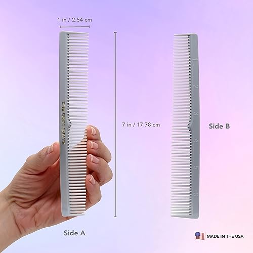 Miniatura 5 de Allegro Combs Peines de corte para peluqueros 420, peine para barba, bigote, para hombres, mujeres, niños pequeños, trenzados, separación del