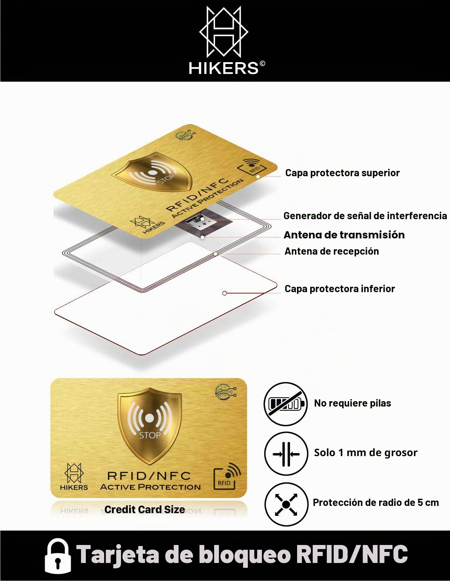Protector Anti RFID NFC para Tarjetas de Crédito, Bloqueo de Tarjeta, Protección de Billetera